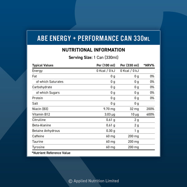 ABE Pre-Workout Energy + Performance Cans