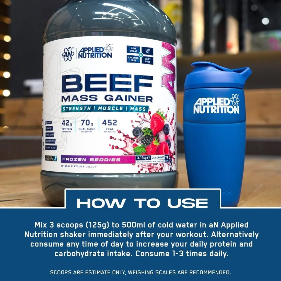 Beef Mass Gainer 3.13Kg (25 Servings)