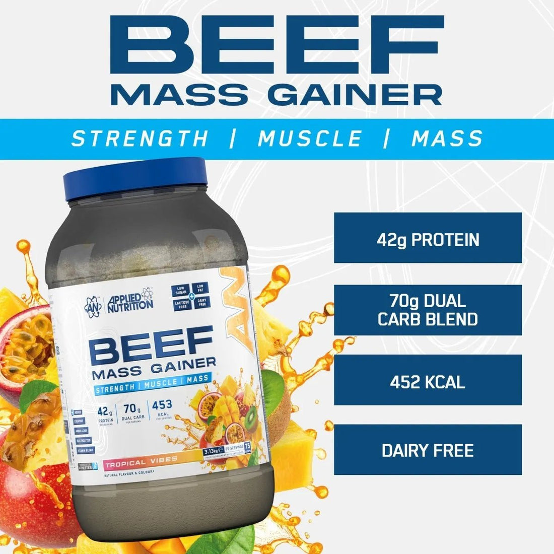 Beef Mass Gainer 3.13Kg (25 Servings)